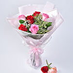 Pink and Red Roses Bouquet