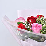 Pink and Red Roses Bouquet