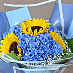 Hydrangea Bouquet with Sunflowers