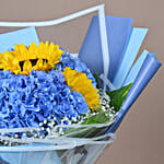 Hydrangea Bouquet with Sunflowers