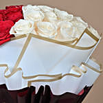 Lovely Red & White Rose Bouquet