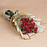 Crimson Heartfelt Roses & Red Velvet Surprise