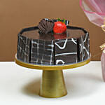 Loves Blushing Roses & Chocolate Cake