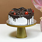 Loves Blushing Roses N Black Forest Cake