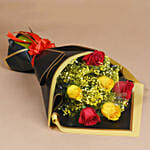 Passionate Sunshine Roses with Cake Delight