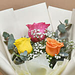 Roses with Chocolate Cake