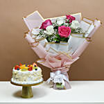 Whispering Love Roses Cake Delight