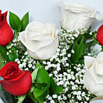 Beauty Of Red N White Roses