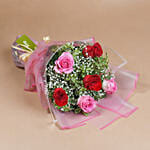 Gorgeous Roses Bouquet With Triple Chocolate Cake