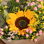 Ravishing Sunflower and Hypericum Bouquet