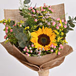 Ravishing Sunflower and Hypericum Bouquet