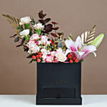 Mix Flowers and Chocolates Arrangement Box