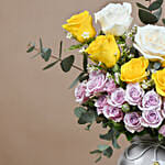 Roses Arrangement in Caramic Vase