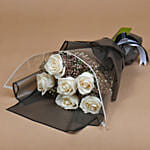 White Roses Hand Bouquet