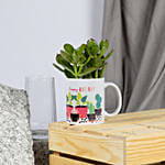 Crassula Plant Birthday Mug