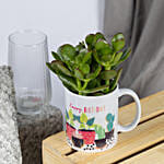 Crassula Plant Birthday Mug