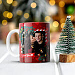 Personalised Red Merry Christmas Mug