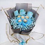 Blue Roses and Rochers Bouquet