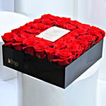 Arrangement of Red Roses and Versace Perfume