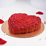 Bloomed Heart Chocolate Cake