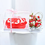 Endless Love Flowers and Cake In Box