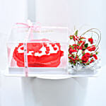 Endless Love Flowers and Cake In Box