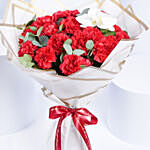 Lovely Red Carnation Bouquet