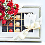 Premium Chocolate Collection with Flowers