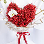 Red Baby Breath Heart Bouquet