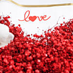 Red Baby Breath Heart Bouquet