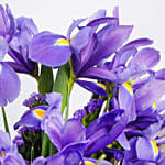 February Birthday Iris Flower Bouquet