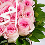 Beautiful Pink Roses Arrangement for Mom