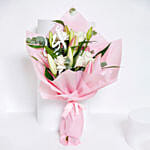 Mixed Roses & Lilies Hand Bouquet for Mothers Day