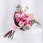 Moms Gentle Love Flowers Bouquet with Topper