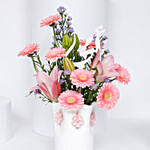 Pink Flowers Arrangements with Ommi Topper