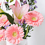 Pink Flowers Arrangements with Ommi Topper