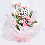 Pink Mixed Flower Bouquet with Cake