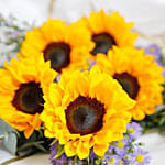 Sunflower Hand Bouquet with Ommi Topper