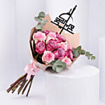 Soft Purple Hand Bouquet | Eid  Mubarak