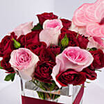 Serene Petal Harmony Vase Arrangement