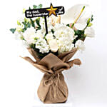 Beautiful White Flowers Bouquet | Father's Day