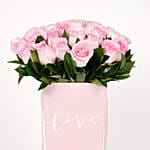 Love Expression with Pink Roses