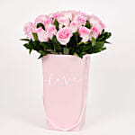 Love Expression with Pink Roses