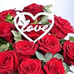 Red Roses Romantic Vase