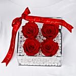Luxurious Velvet Red Forever Roses