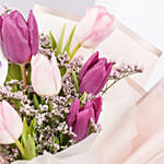 Blushing Tulip Bouquet For Women's Day