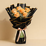 Bouquet Of Peach Roses QT