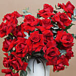 20 Red Roses in Ceramic Pot