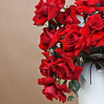 20 Red Roses in Ceramic Pot