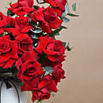 20 Red Roses in Ceramic Pot